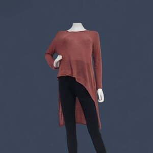 Elodie Textured Knit Top in Warm Rose